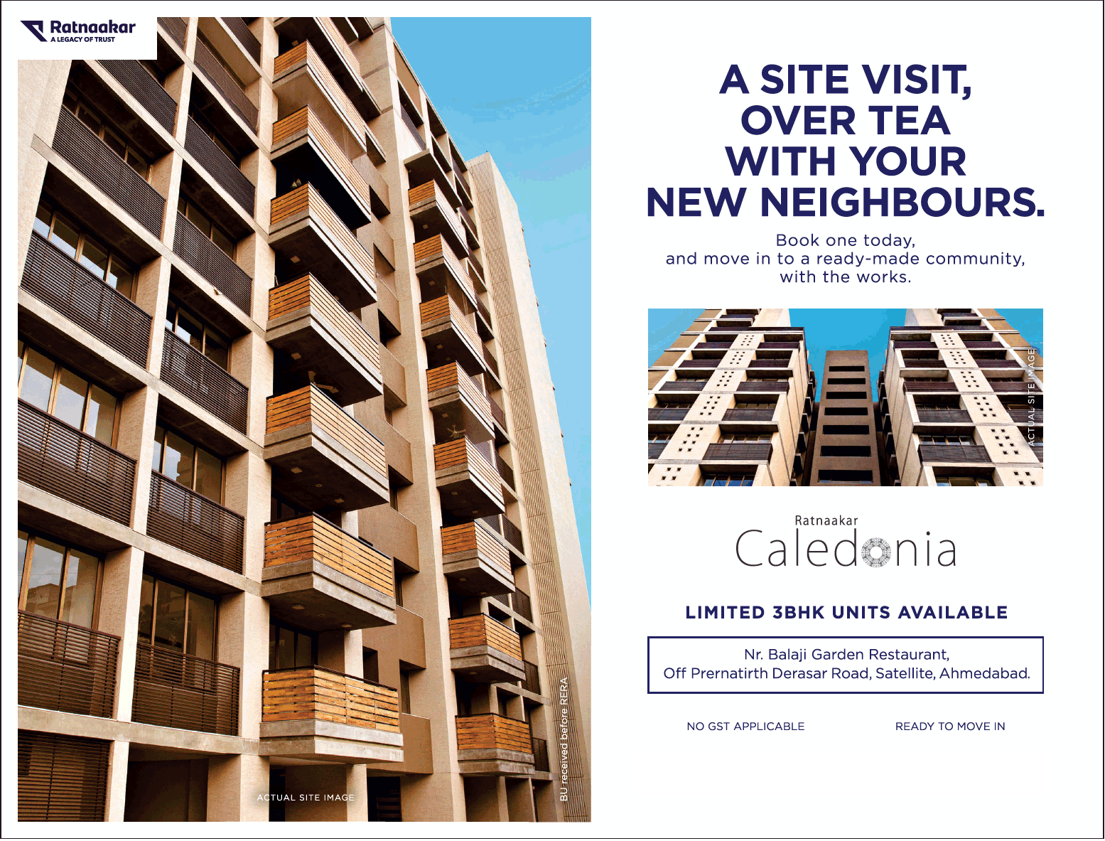 Limited 3 bhk units available at Nishant Ratnaakar Caledonia in Ahmedabad Update